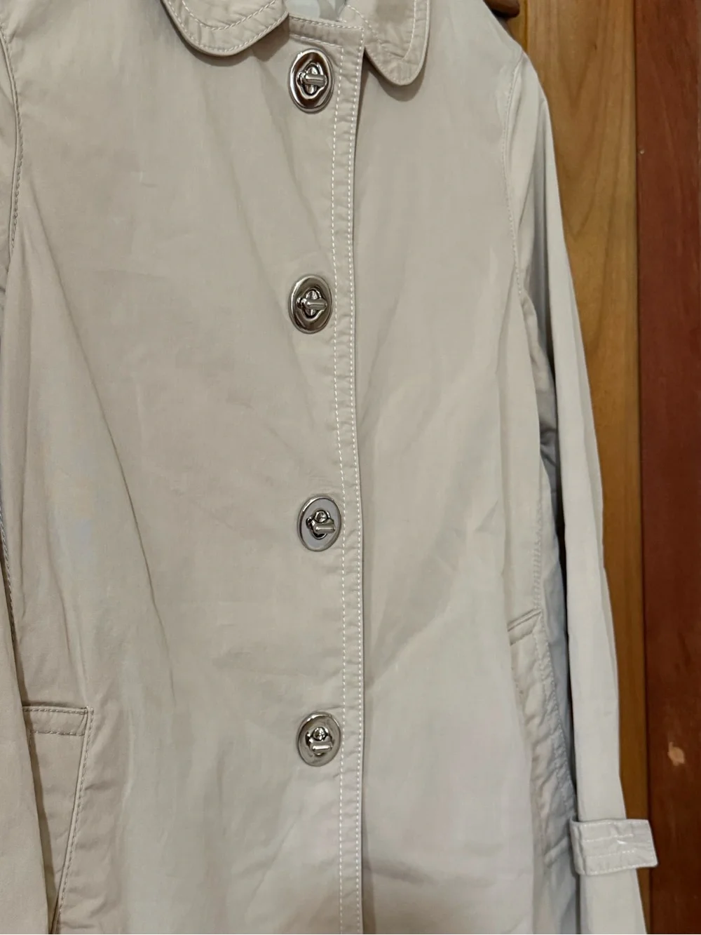 Coach Beige Single-Breasted Trench Coat
